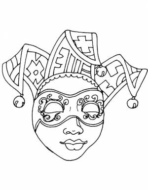 Раскраски новогодние маски для детей