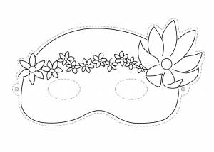 Трафарет маски Зимние раскраски для малышей