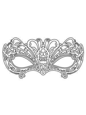 Раскраска Карнавальная маска