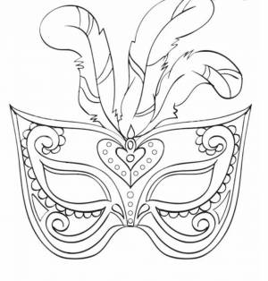 Карнавальная маска раскраска