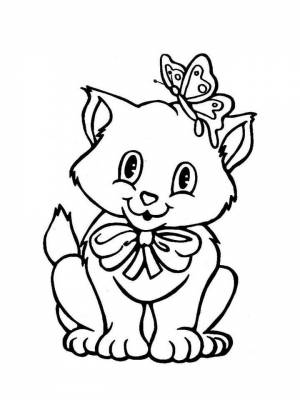 Раскраска Милые Котики   в формате