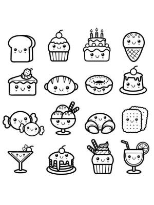 Раскраски Еда с глазами