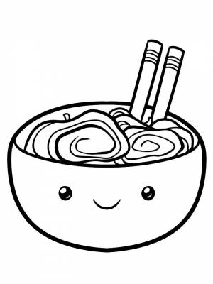 Раскраска Милая еда картинка в формате  для детей