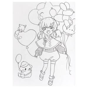 ПФ Раскраска аниме Милые чиби