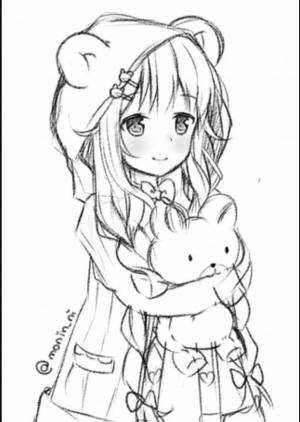 Раскраски Аниме легкие милые