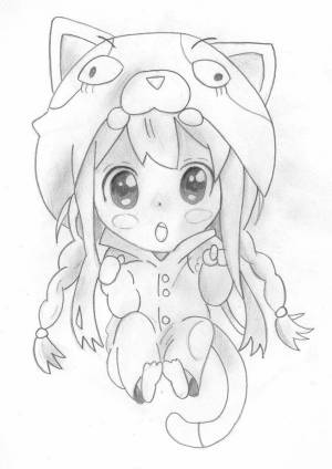 Раскраски аниме животные милые
