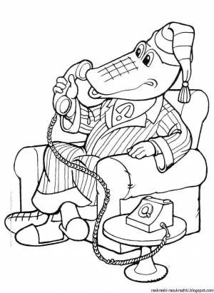 Раскраски Чуковский телефон