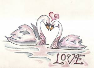 Рисунки для срисовки про любовь карандашом