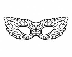 Книжка-раскраска для детей карнавальная маска с перьями