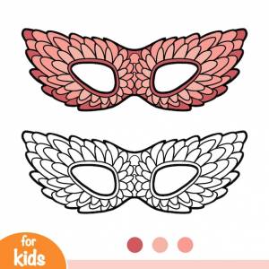 Книжка-раскраска карнавальная маска с перьями