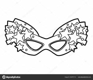 Книга раскрасок, Карнавальная маска со звездами Векторное изображение ©ksenya_savva 254797114