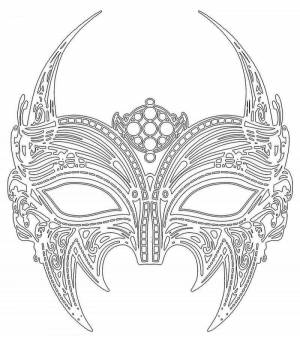 Раскраски Карнавальная маска
