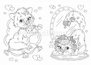 Книжка-раскраска Кошачий салон красоты