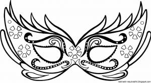 Карнавальная маска раскраска