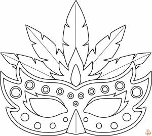 Раскраски Карнавальная Маска Бесплатно Распечатать