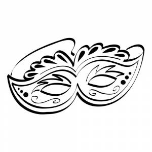 Раскраска Карнавальная маска