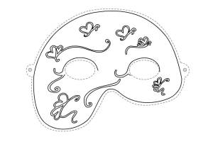 Раскраска Карнавальная маска