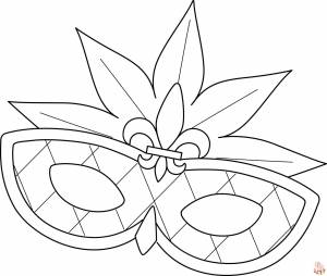 Раскраски Карнавальная Маска Бесплатно Распечатать