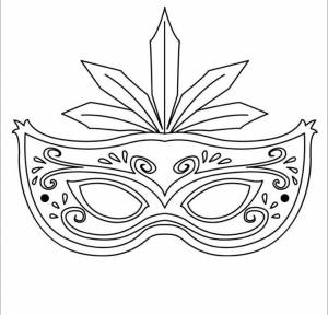 Карнавальная маска раскраска