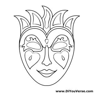 Карнавальная маска рисунок легкий