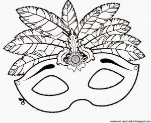 Карнавальная маска карандашом