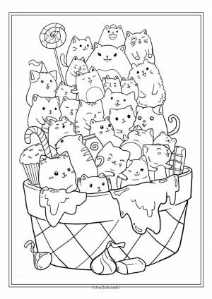 Раскраски Милые котики‍⬛ раскраски раскраскиантистресс раскраскидлявзрослых арт…