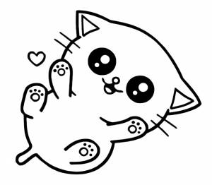 Котики рисунки раскраска пошагово