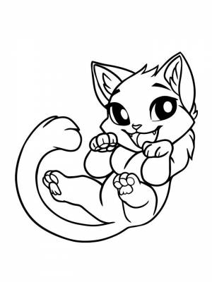 Раскраска Милые Котики   в формате