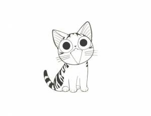 Раскраски анимешных котят