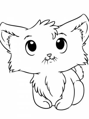 Раскраска Милые Котики   в формате