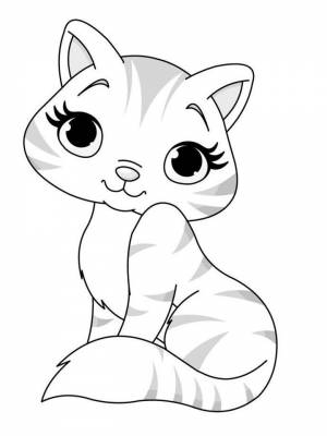 Раскраска Милые Котики   в формате