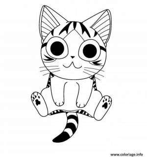 Раскраски милые котики мультяшные