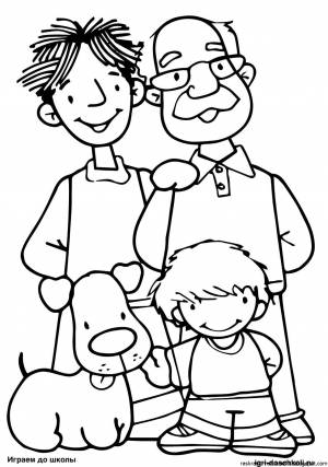 Раскраска настя и папа