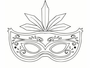 Карнавальная маска раскраска