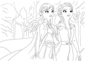 Раскраски эльза и анна