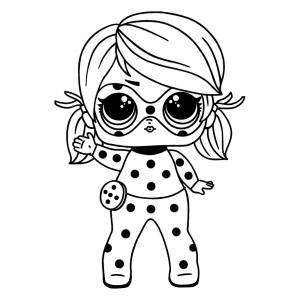 Раскраска ЛОЛ Леди Баг