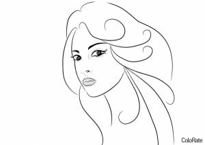 Раскраска Лицо из нескольких линий