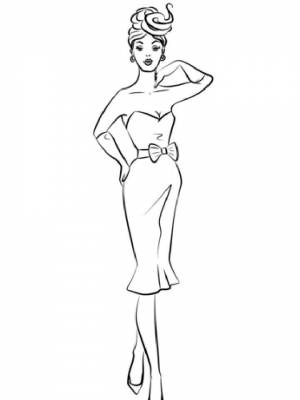 Раскраска Женщина  для детей