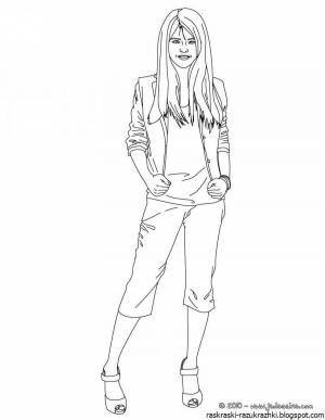Раскраски В полный рост девушка