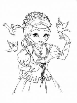 Девушка в средневековом наряде