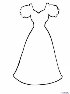 Раскраска платья 4