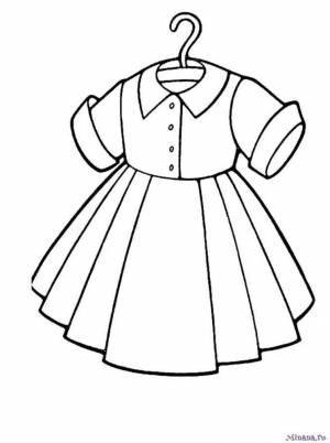 Раскраска Платья 5