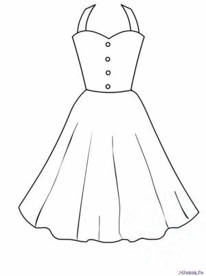 Раскраска платья 9