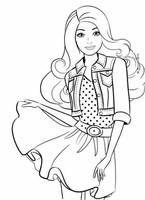 Модное платье с кофточкой для барби Раскраски красивые цветы