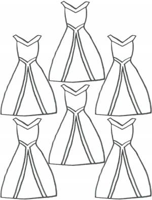 Раскраски показ, Раскраска Модный показ Платья