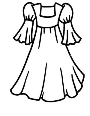 Раскраски Раскраска Старинное платье модные платья