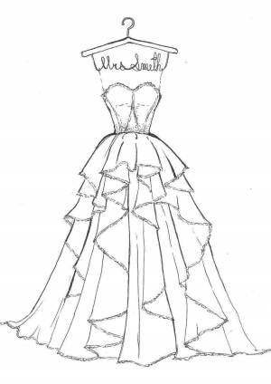 Раскраска одежда платья