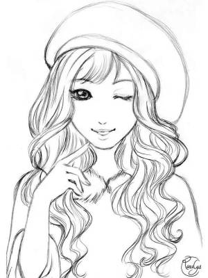 Раскраска Красивые девушки