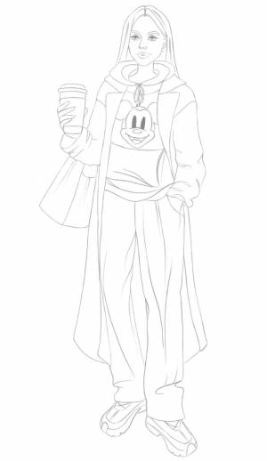 Раскраска скетчбук OUTLINES Coloring Only Мода и стильные образы OUTLINES