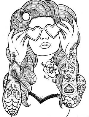 Раскраски Девушка антистресс